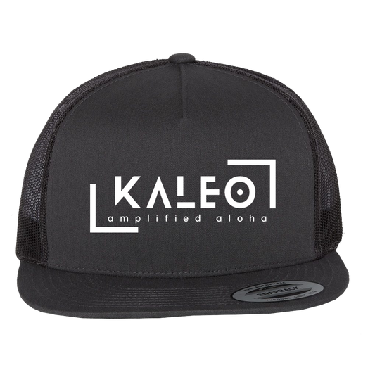 Kaleo - Amplified Aloha Trucker Hat (White on Black)
