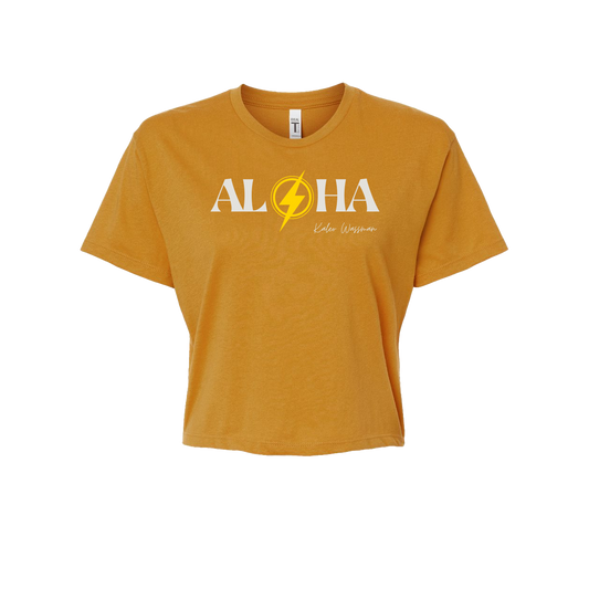Aloha Bolt Crop Top - Gold