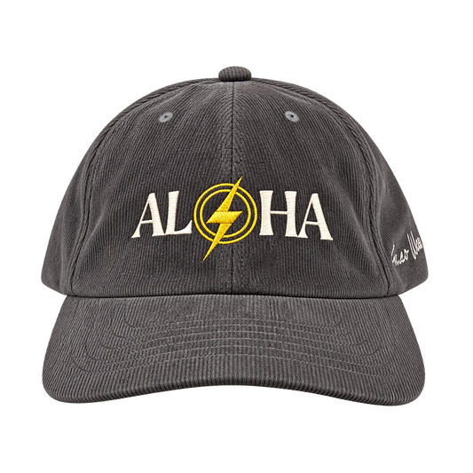 Corduroy Aloha Bolt Hat - Grey