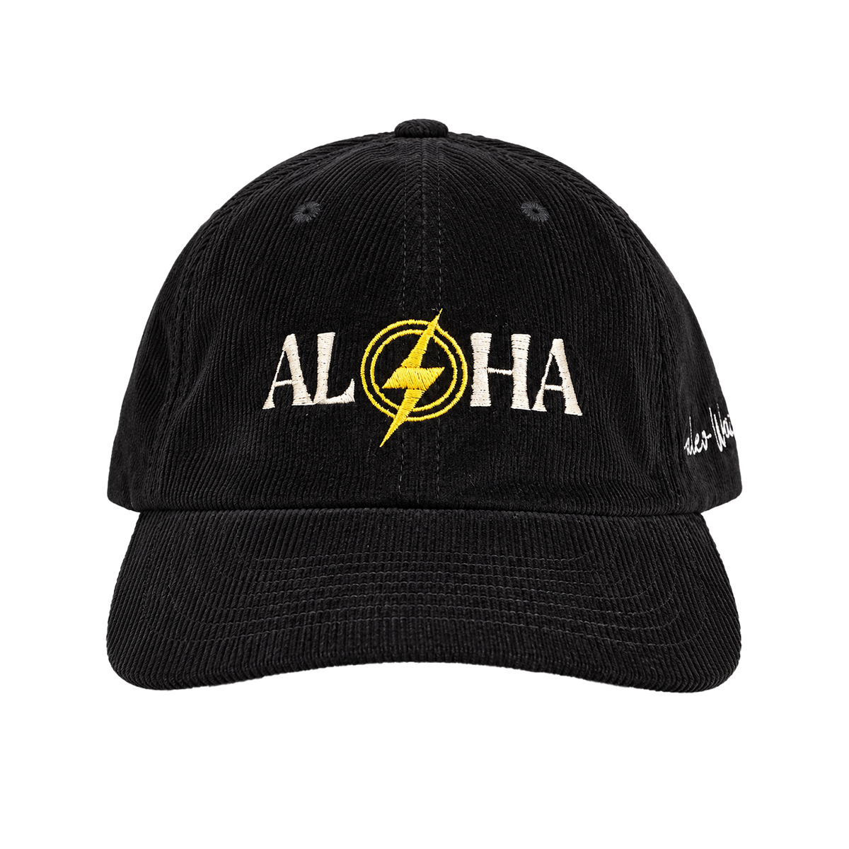 Corduroy Aloha Bolt Hat - Black