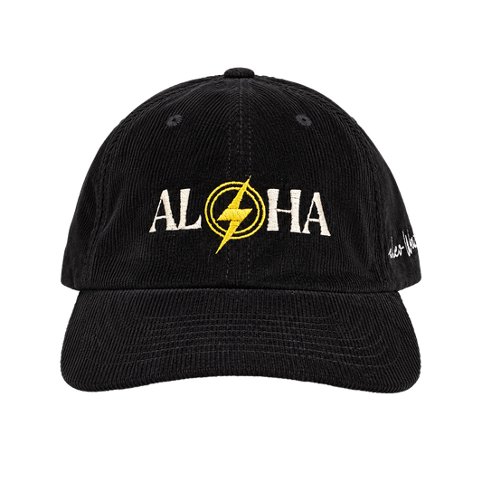 Corduroy Aloha Bolt Hat - Black